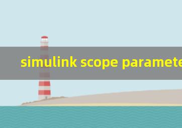 simulink scope parameters在哪